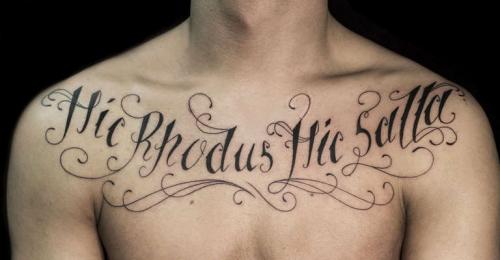 Тату Надпись для мужчин. Татуировка с надписью для мужчины