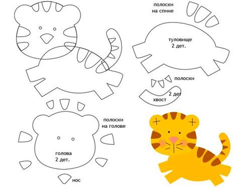 Поделка тигр для детей. Новогодние поделки на год Тигра в детский сад и школу: 100 идей