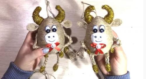 Бык своими руками на Новый год. Поделка бык на Новый год своими руками — идеи игрушек из подручных материалов